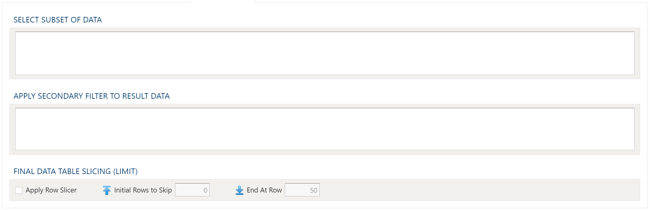 Table Data Filters